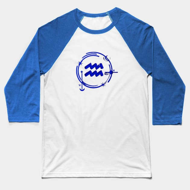 Assertive Aquarius Baseball T-Shirt by keenC